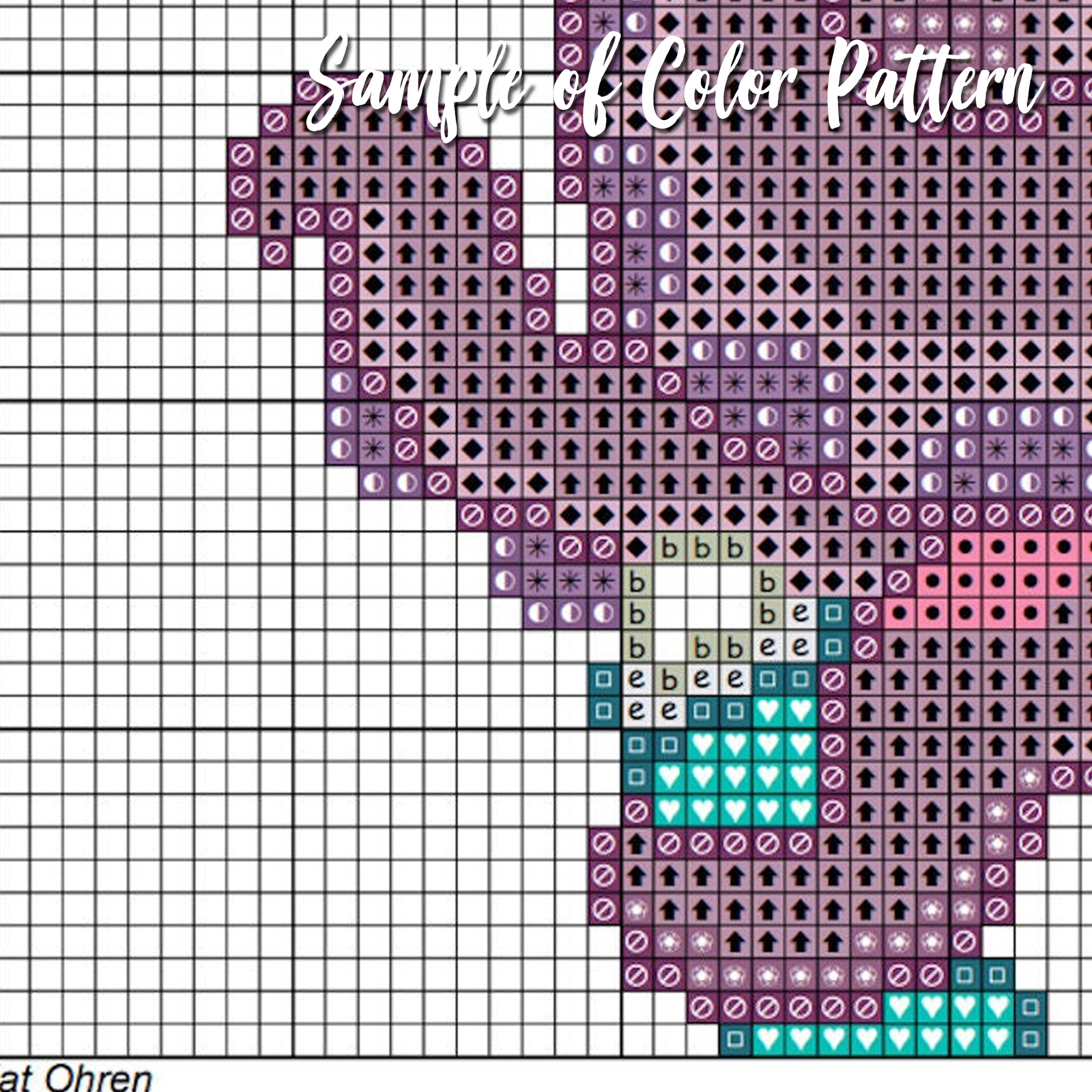 Artistic Octopus Cross Stitch Pattern (PDF Download) - Image 3