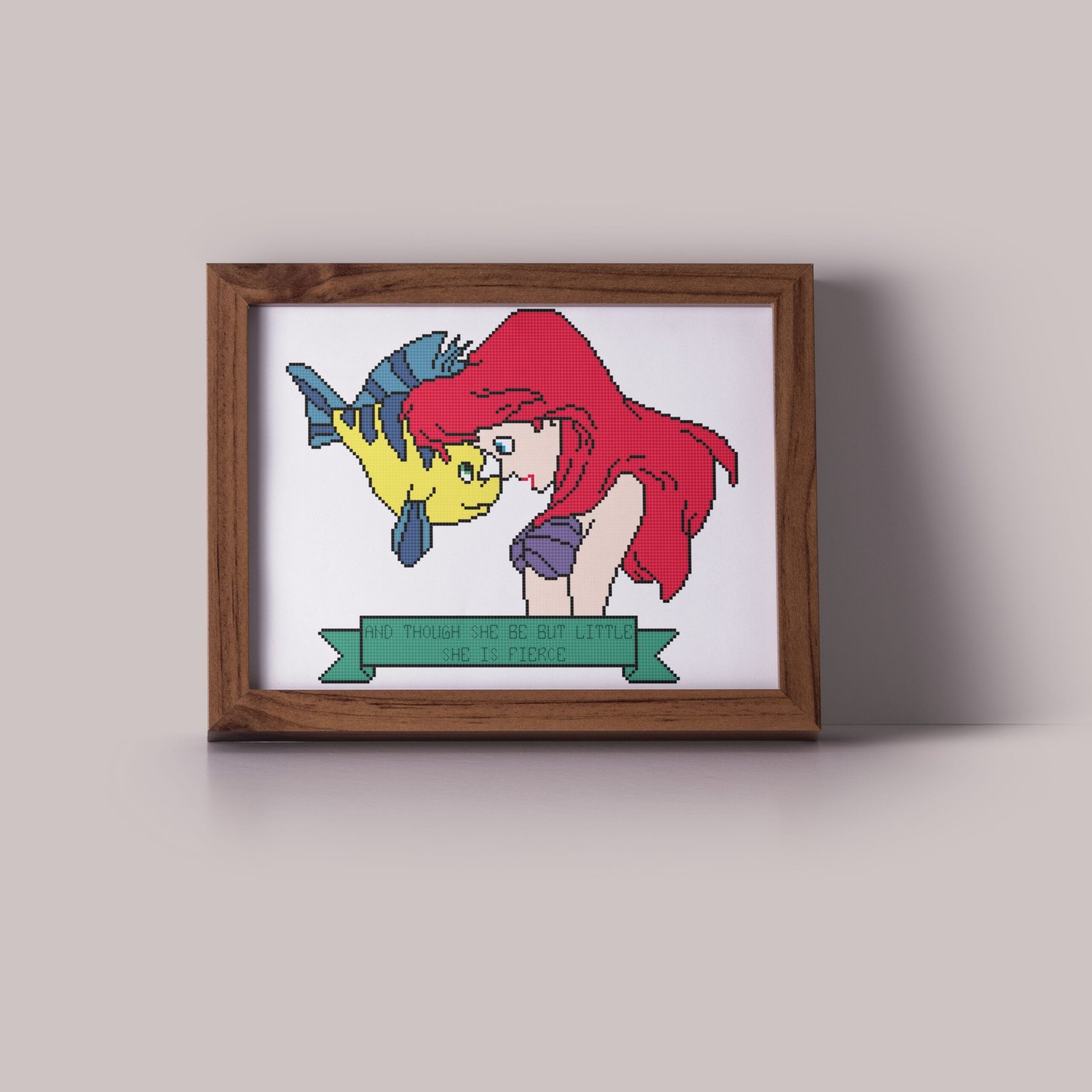 Little Mermaid She Be But Little She Is Fierce Cross Stitch Pattern (PDF Download) - Image 2
