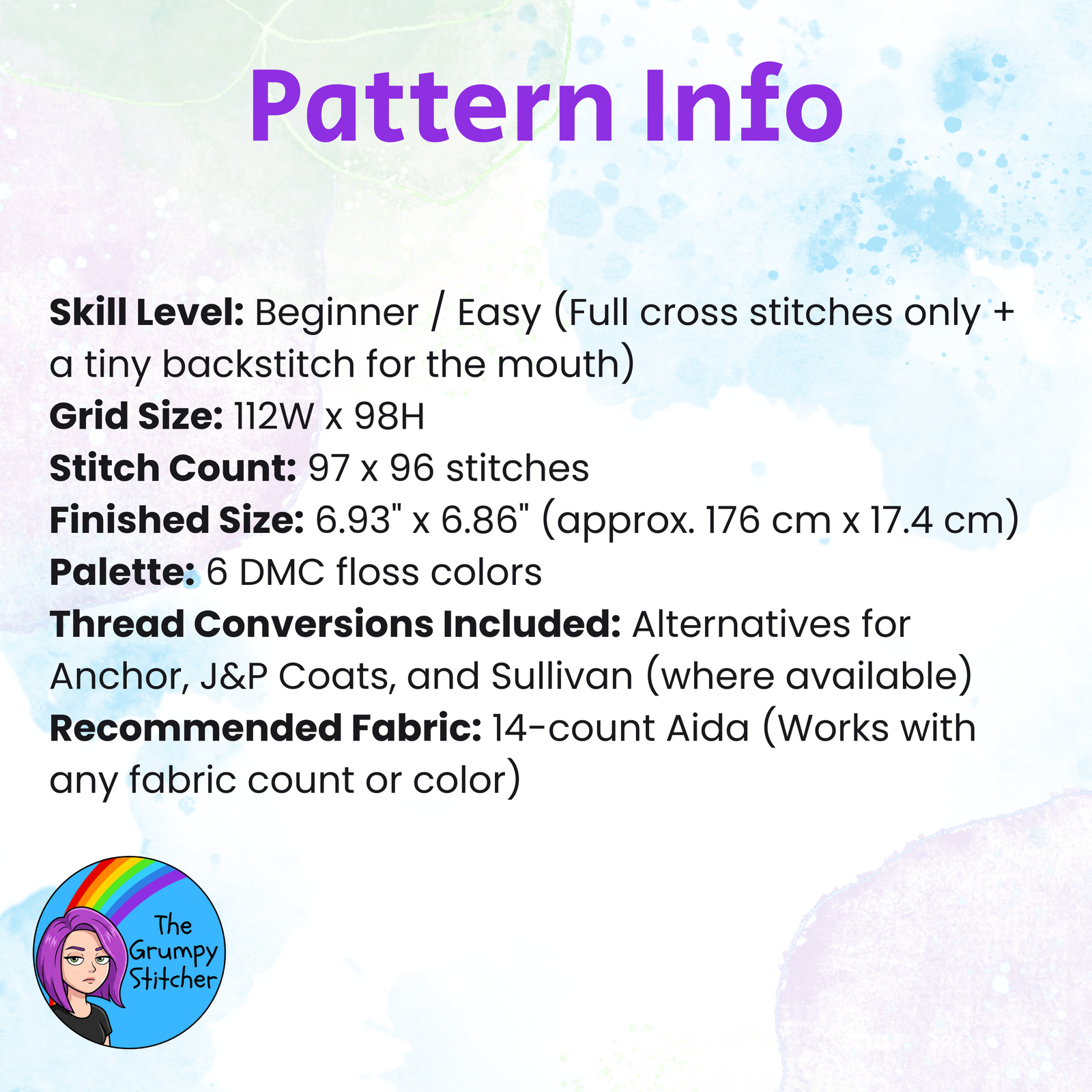 I Do What I Want Defiant Cat Cross Stitch Pattern (PDF Download) - Image 4