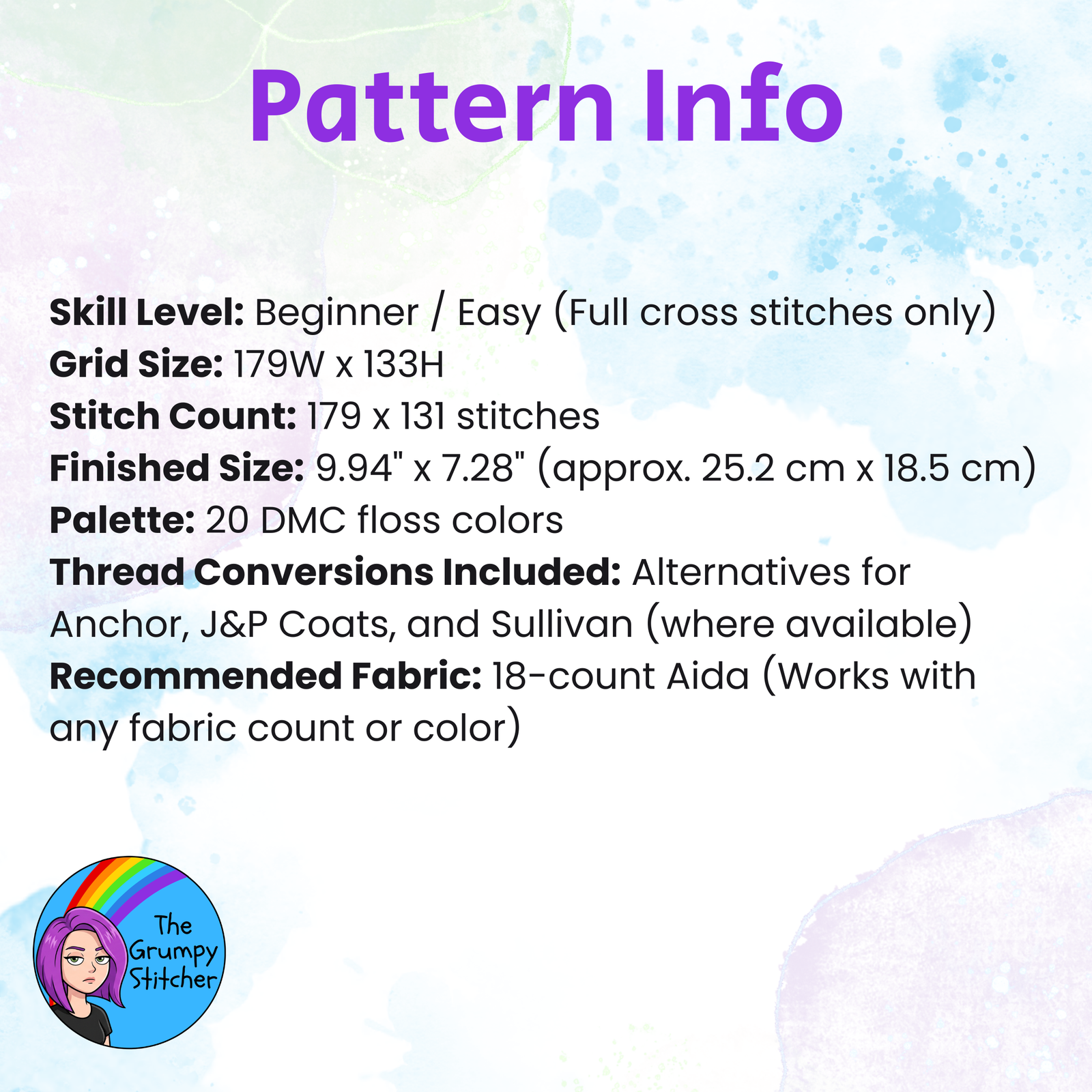 Disappointed But Not Surprised Rainbow Cross Stitch Pattern (PDF Download) - Image 4