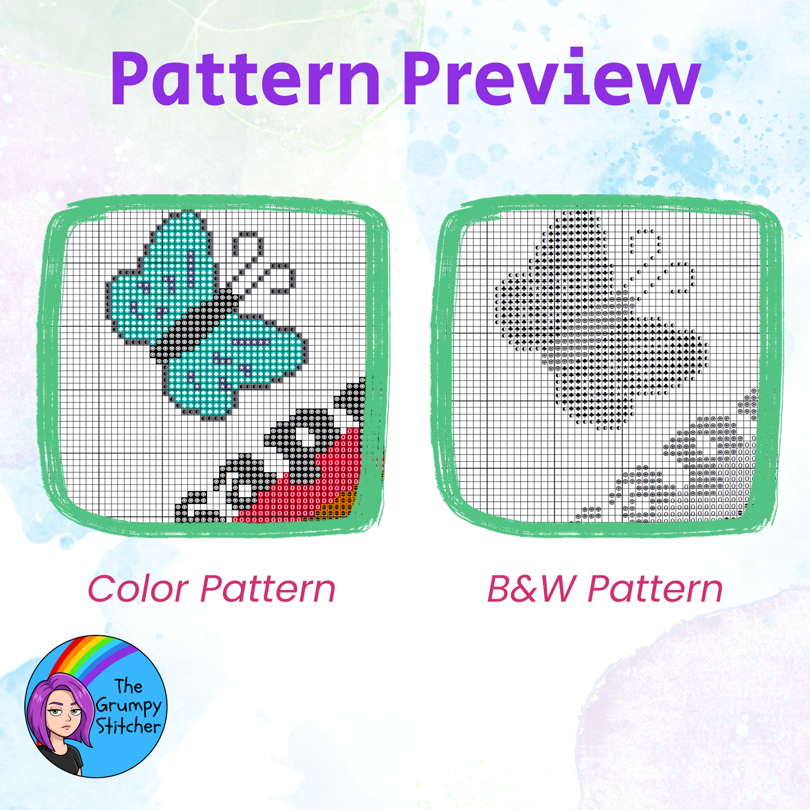 Disappointed But Not Surprised Rainbow Cross Stitch Pattern (PDF Download) - Image 3
