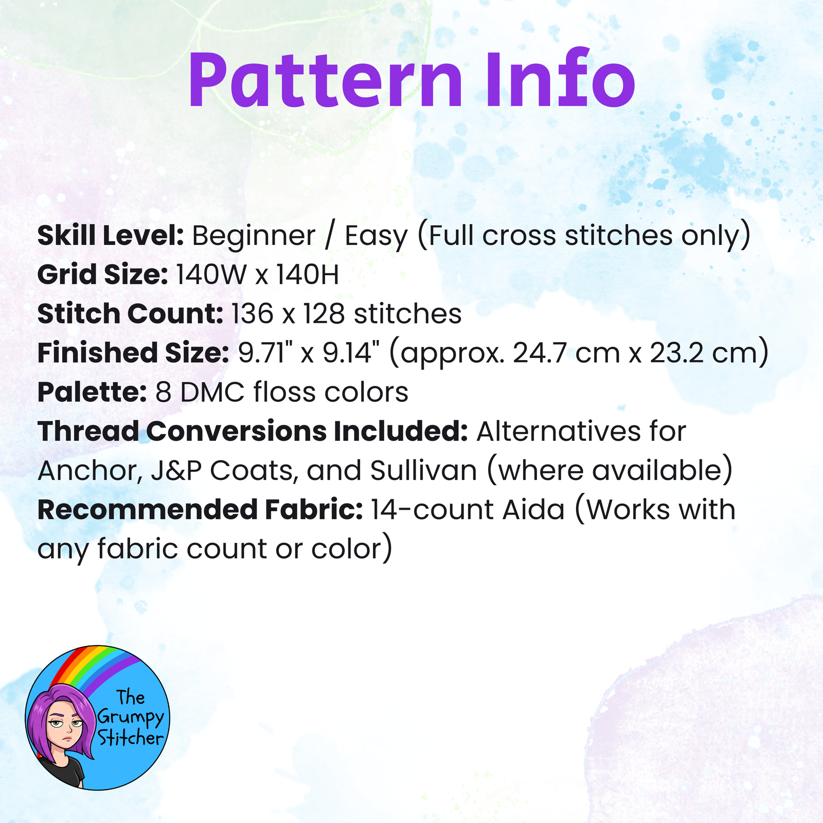 Happy Yeti Abominable Snowman Cross Stitch Pattern (PDF Download) - Image 4