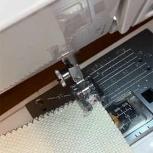 zigzag stitch on aida using a sewing machine